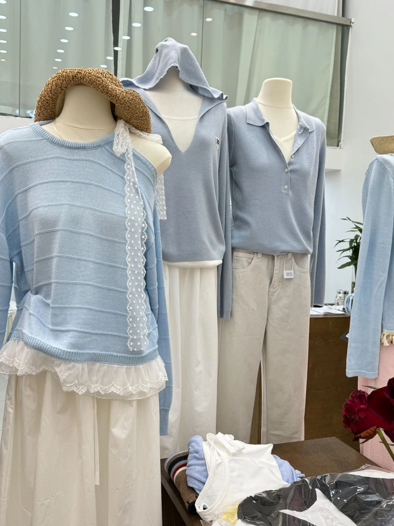 橘柚 【C002-C101】ins韩版早秋新款简约百搭气质慵懒针织衫毛衫