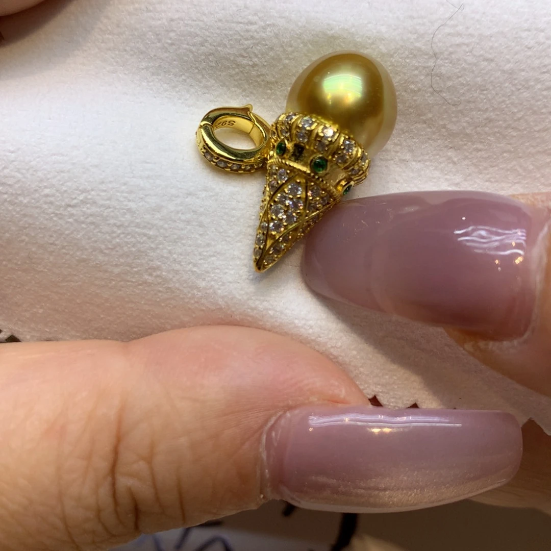 颈饰银S925镶嵌海水珍珠