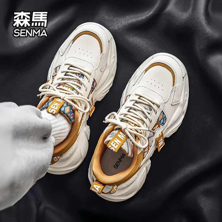 森马男鞋冬季新款厚底增高老爹鞋男士时尚休闲鞋学生百搭运动潮鞋