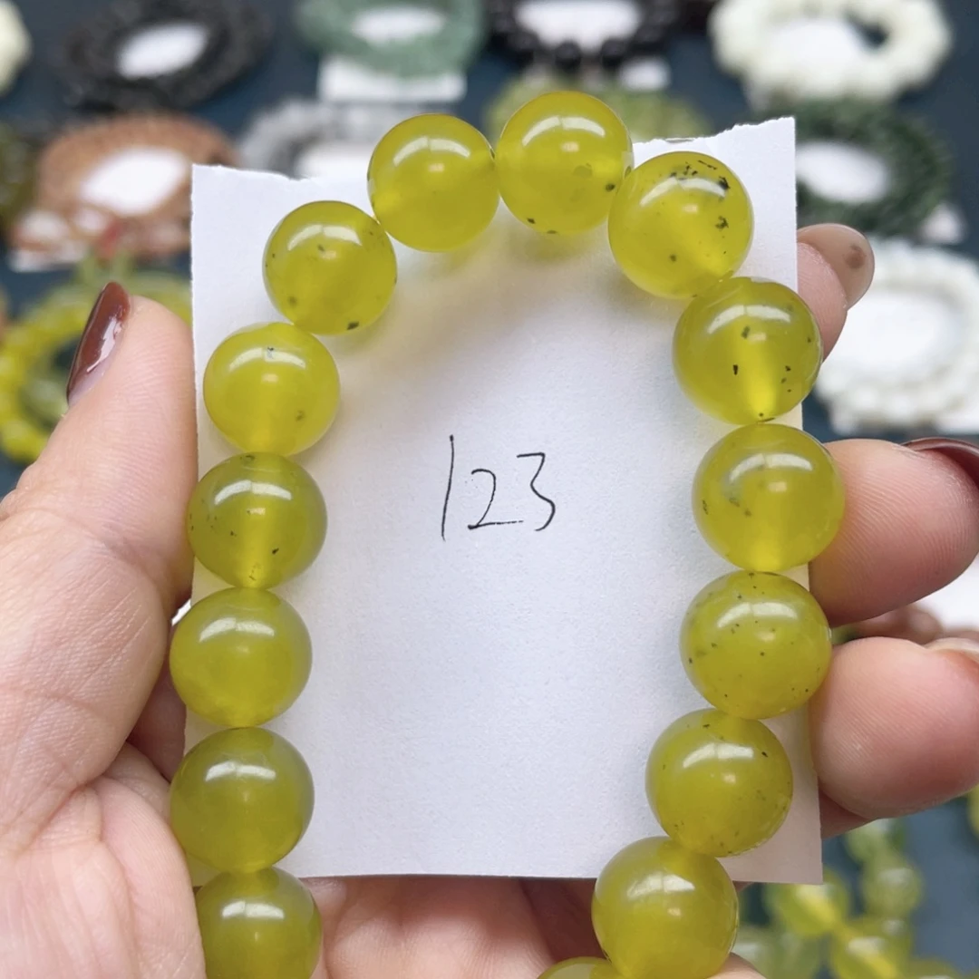 未镶嵌蛇纹石玉手链