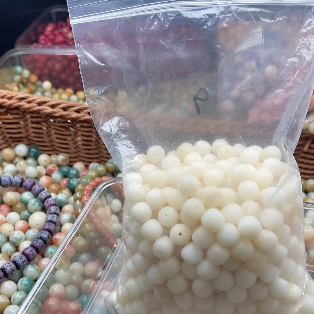 白玉菩提吊坠Q/12mm/100+20颗