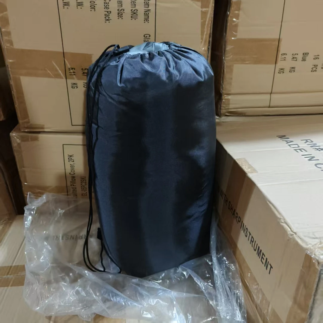 灰拼蓝色(黑色外袋)户外多用睡袋/垫子/被子/ 140*180