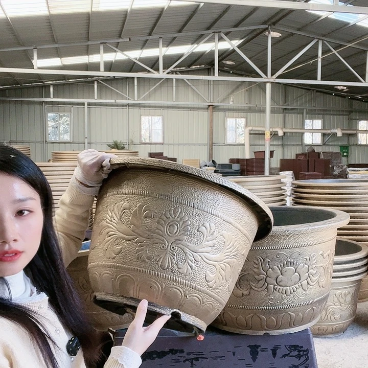 圆形50花盆2个有孔