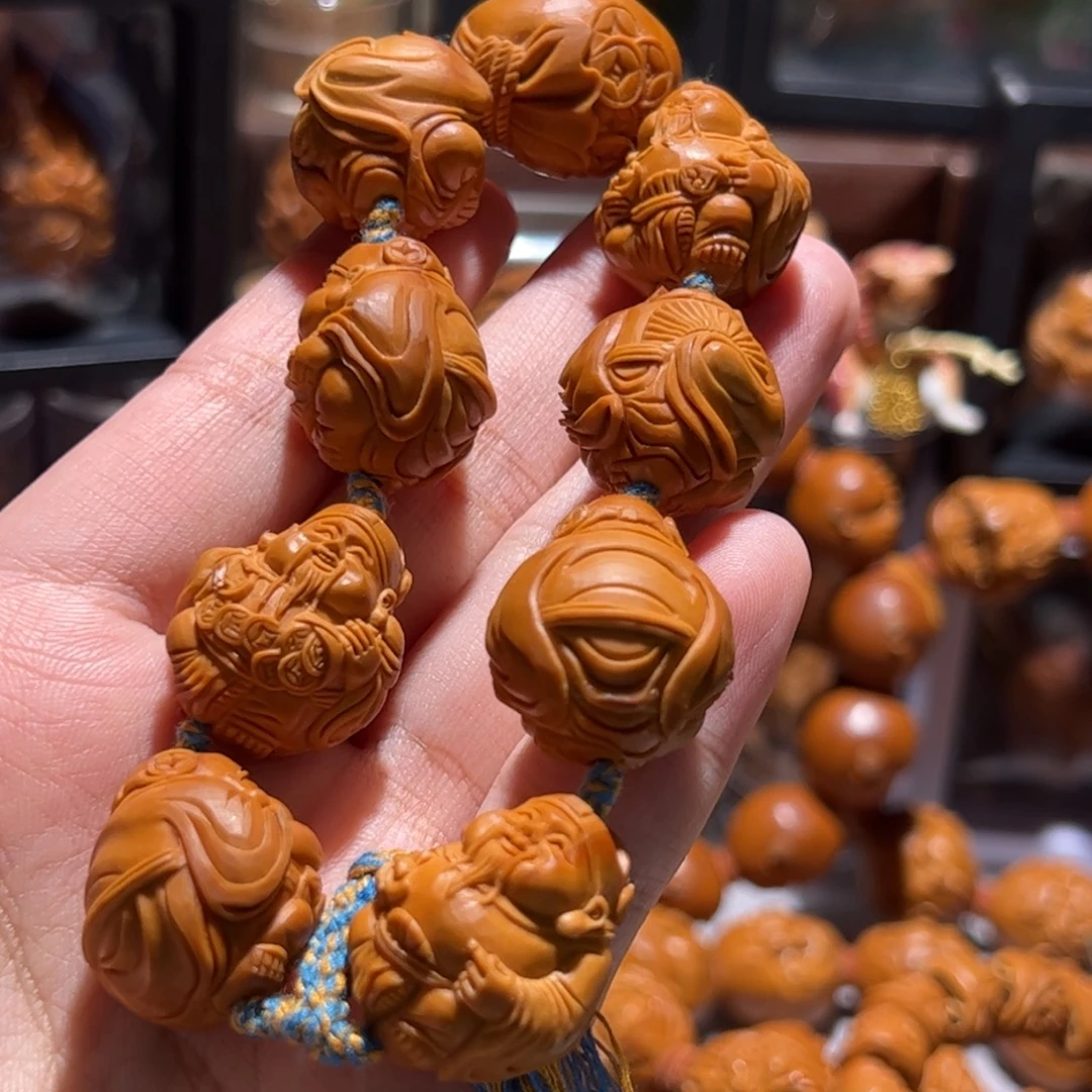 甘***蔗手串/手链橄榄核财神