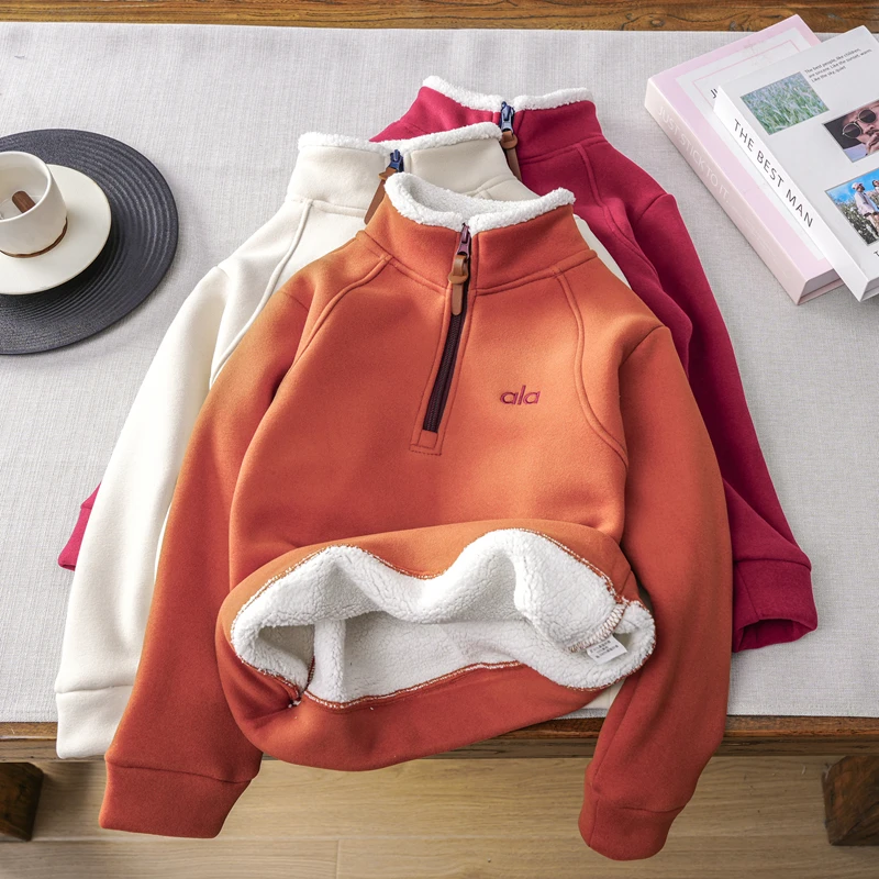 儿童加绒加厚休闲卫衣中大童2025冬保暖上衣男女童百搭打底衫