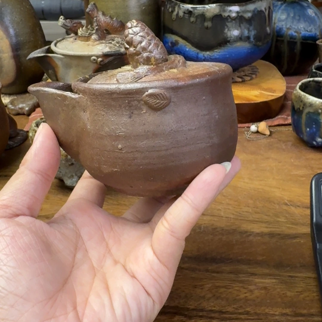 藤原宏备前烧松果宝瓶福利一口价