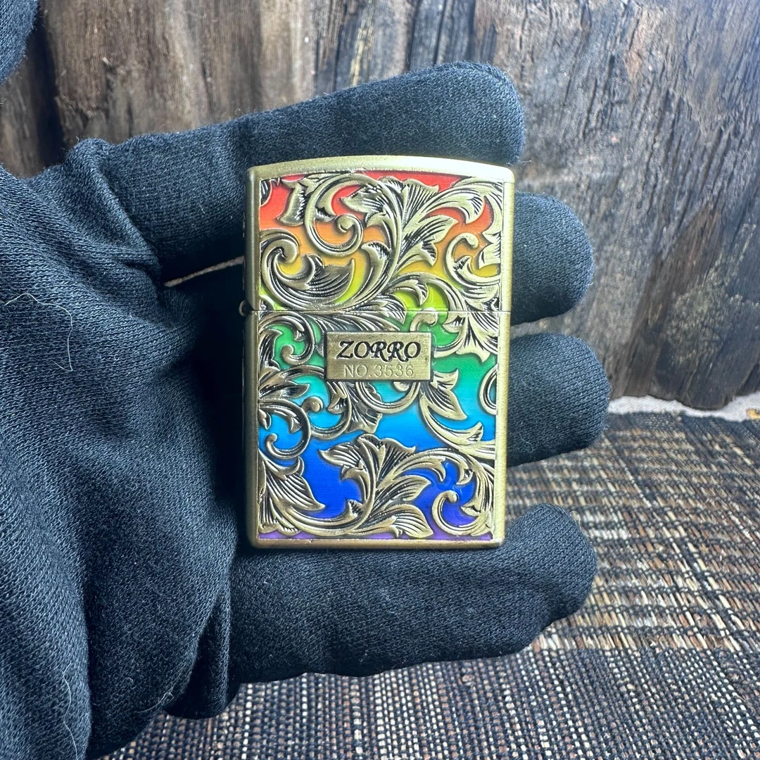 LYZ-35823 佐罗夜光唐草 煤油打火机经典创意时尚【单机不带油】