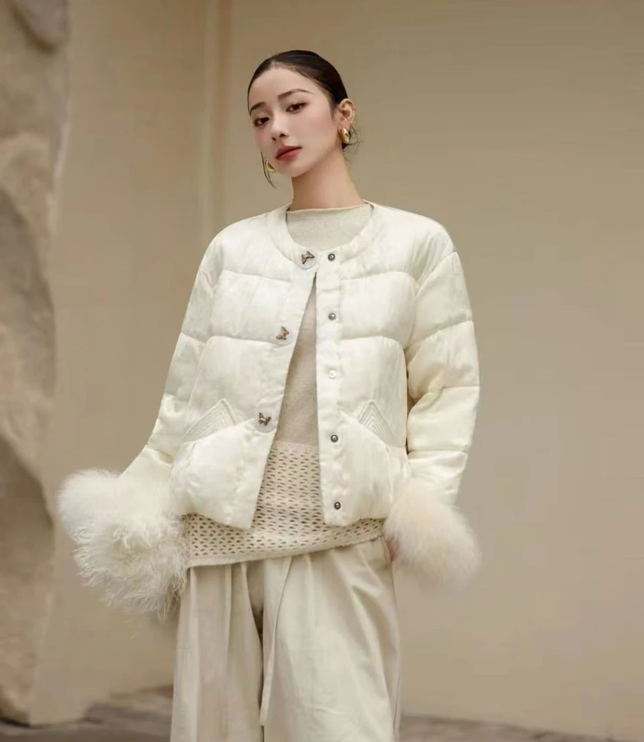 【棉服】风落亭--新中式加棉设计师高定轻奢宽松休闲复古圆领国潮