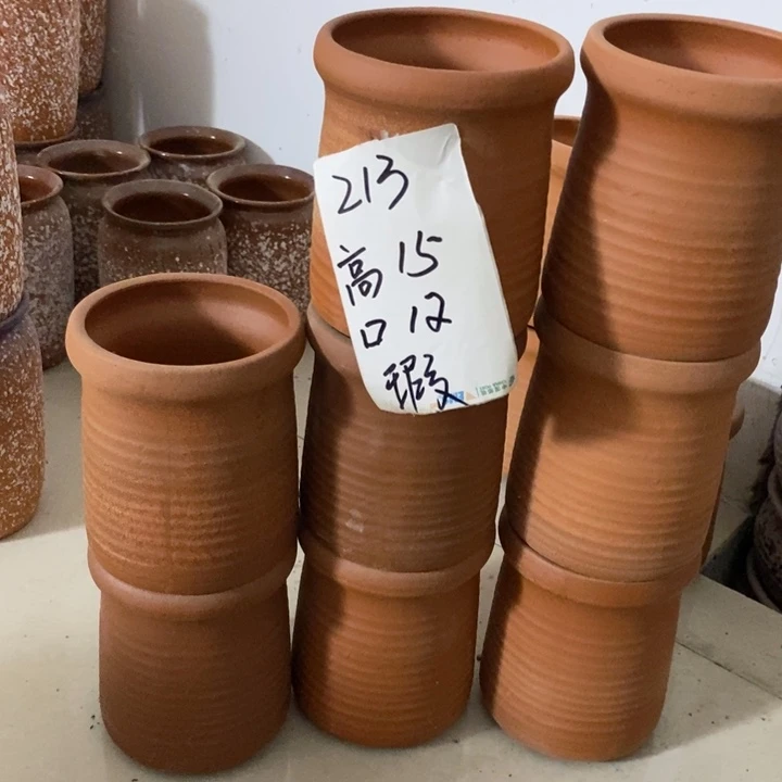 粗陶红陶绿植花盆213