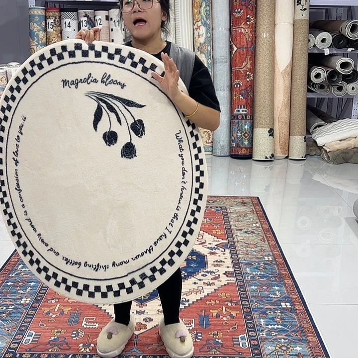 混纺加厚棉布底仿羊绒直径一米圆特价福利