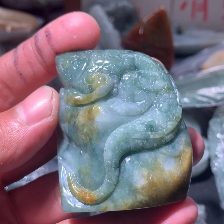 翡翠未镶嵌颈饰保真天然a货翡翠