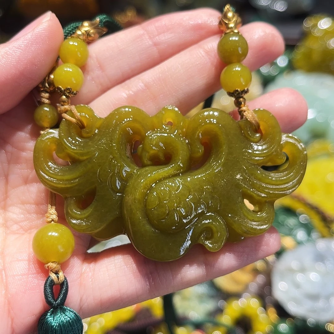 未镶嵌岫玉毛衣链
