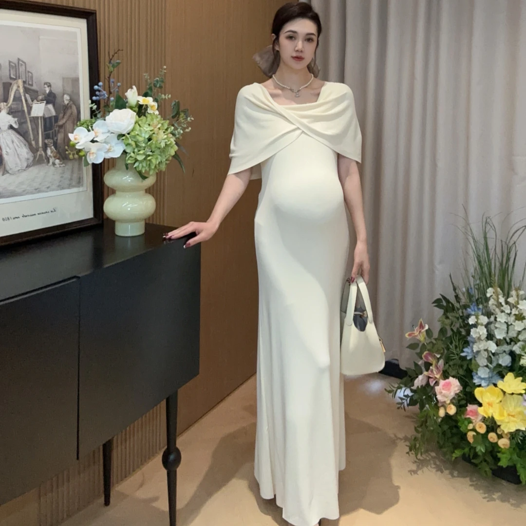 Zoey孕妇装［初恋］夏季凉感冰麻设计款弹力显瘦孕妇中长款连衣裙