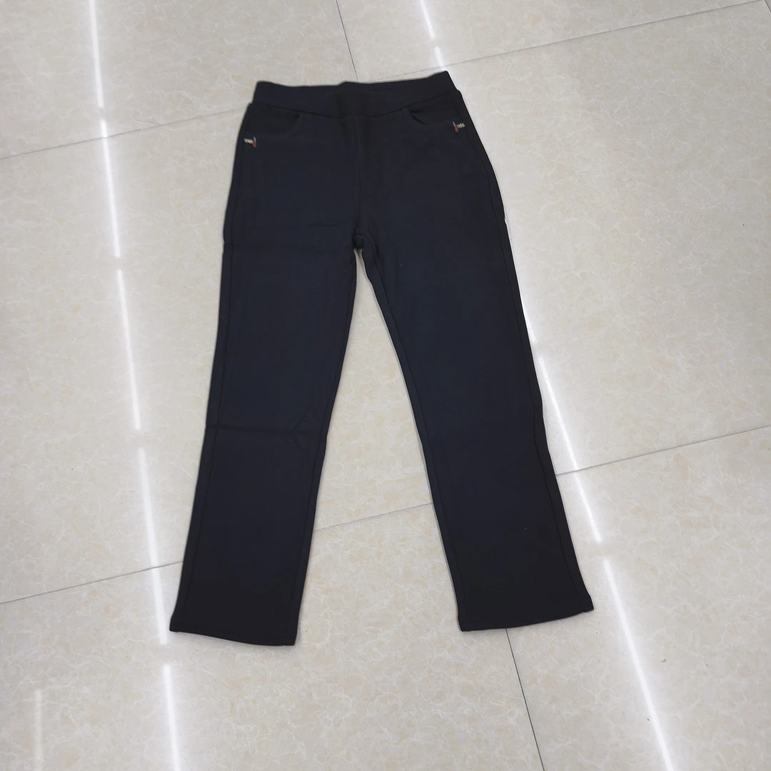 加厚加绒女士时尚小裤角休闲裤