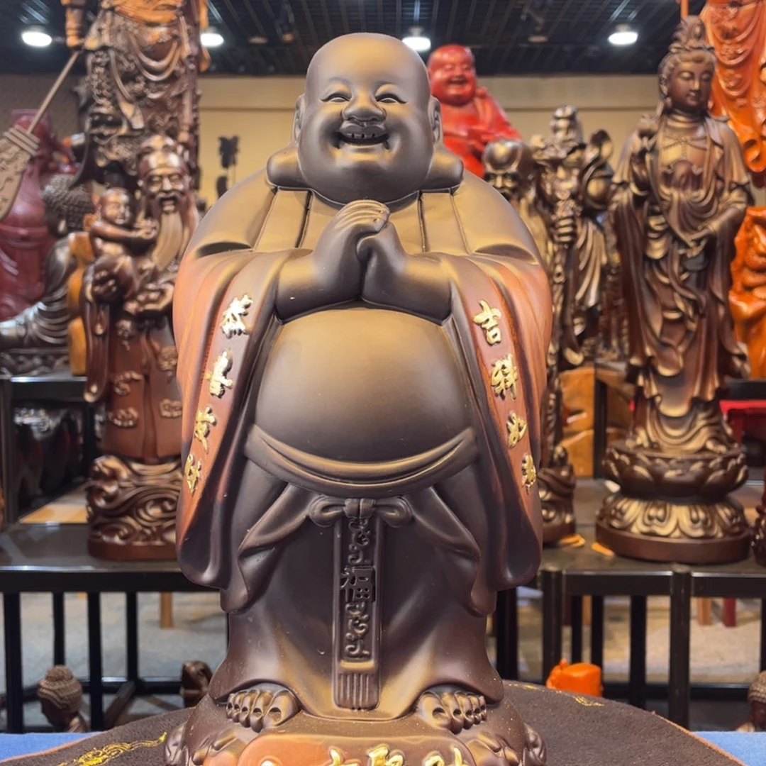 木40高黑檀木弥勒佛