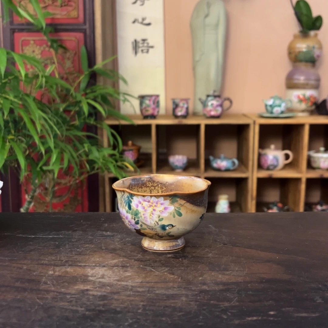 柴烧纯手工手绘陶瓷