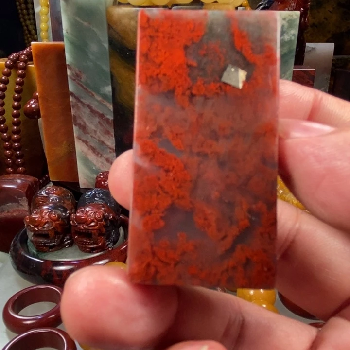 石英质玉印章未镶嵌陌*柳