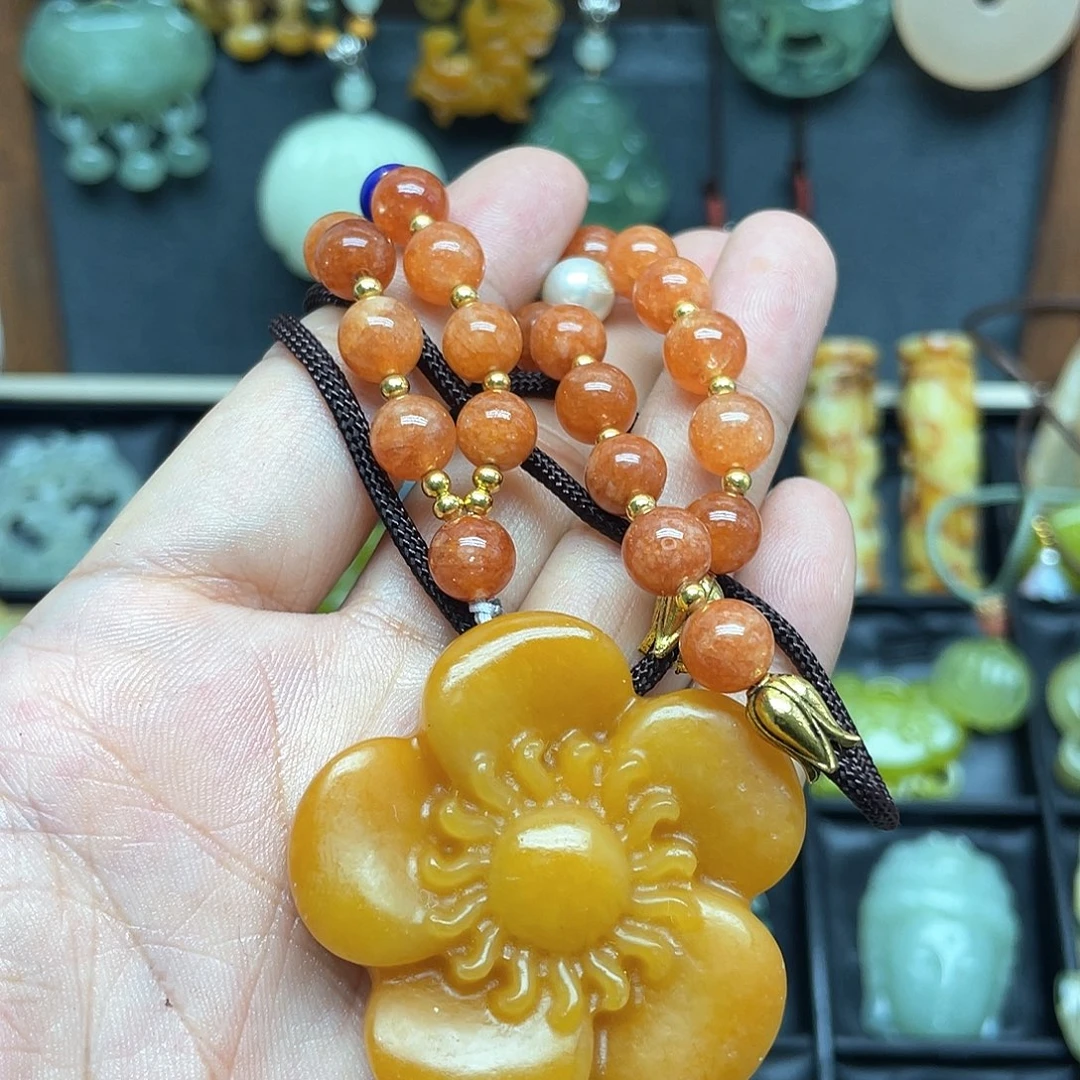 未镶嵌蛇纹石玉项链