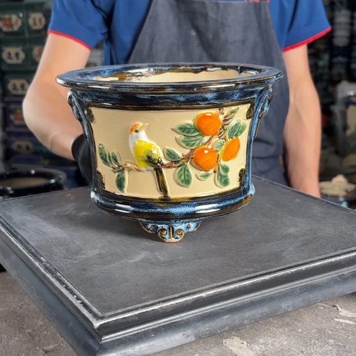 一风堂石湾花盆 内16*11编号640