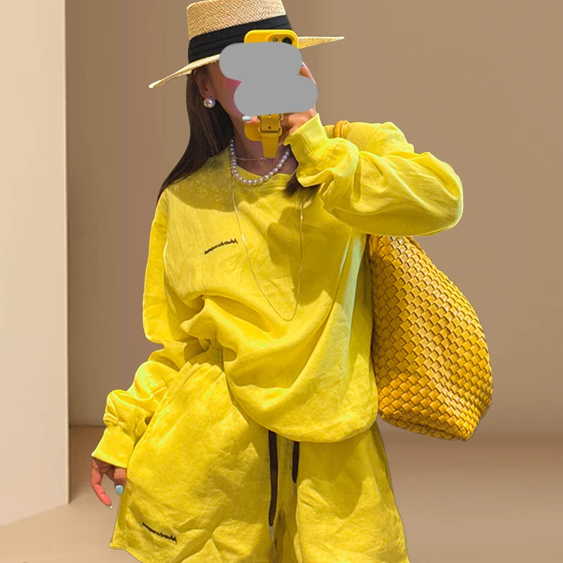 休闲松弛感T恤套装女夏季新款宽松慵懒风防晒衣搭短裤减龄两件套