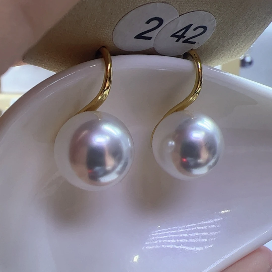 淡水珍珠耳饰银S925镶嵌