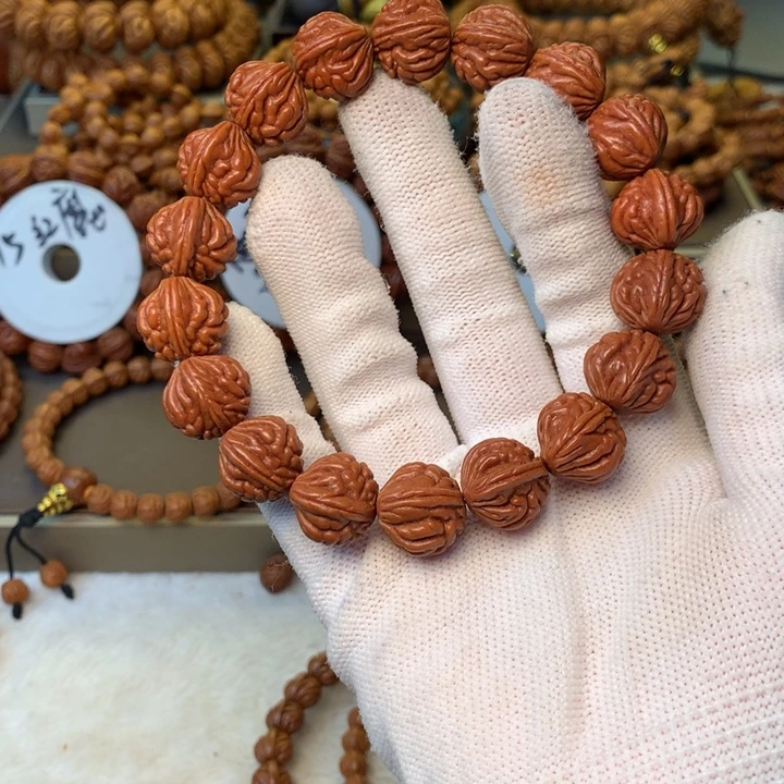 翔***宇桃核手串秦岭龙纹