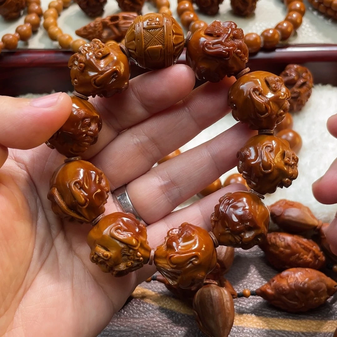 有***分橄榄核手串/手链2.4铁核须派十八罗汉回血