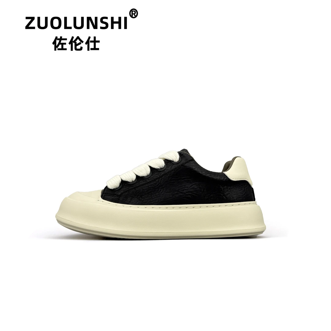 男鞋2025时尚新款舒适厚底增高潮鞋男士休闲复古百搭低帮潮鞋