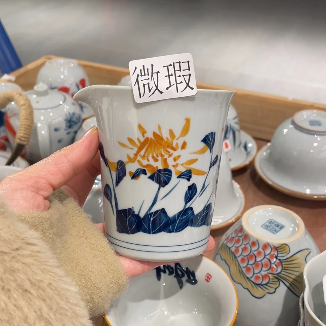 有瑕纯手绘釉下彩