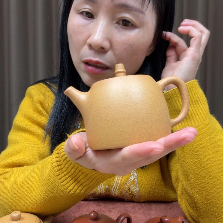 茶壶紫砂40目黄金缎汉铎250cc全手工