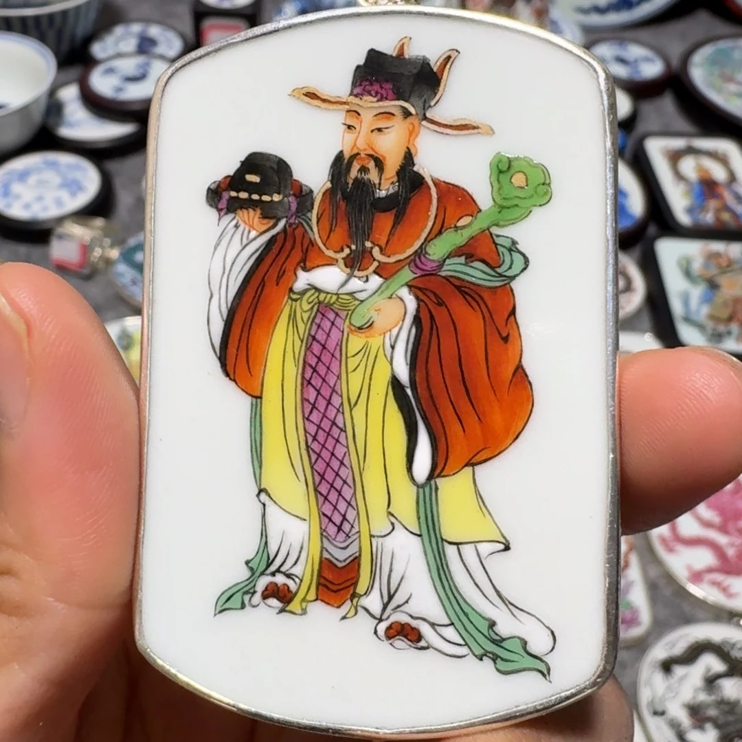 瓷片四***亲精品挂件一个