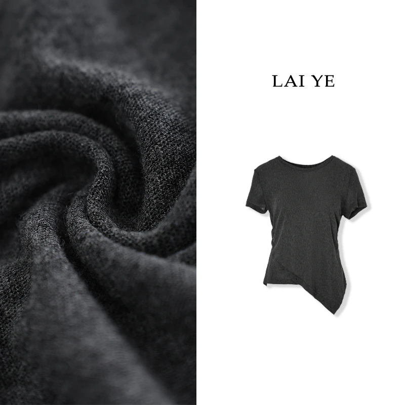 2025新款女装T恤短袖大版宽松款圆领显瘦清凉爆款上档次洋气黑色
