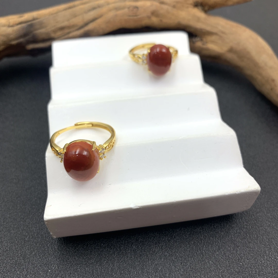 南红戒指-多样性发一-250603014【尺寸约9*11mm】