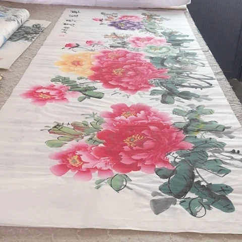 艳冠群芳横幅牡丹