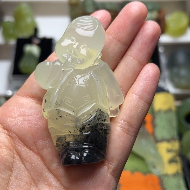 岫玉未镶嵌手把件