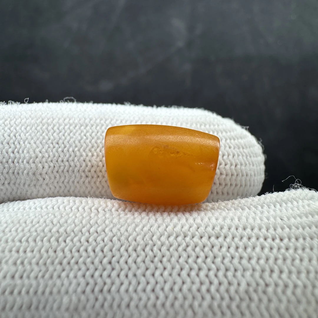 K4014天然蜜蜡 老蜡马蹄 10.7*15mm支持复检 假一罚四