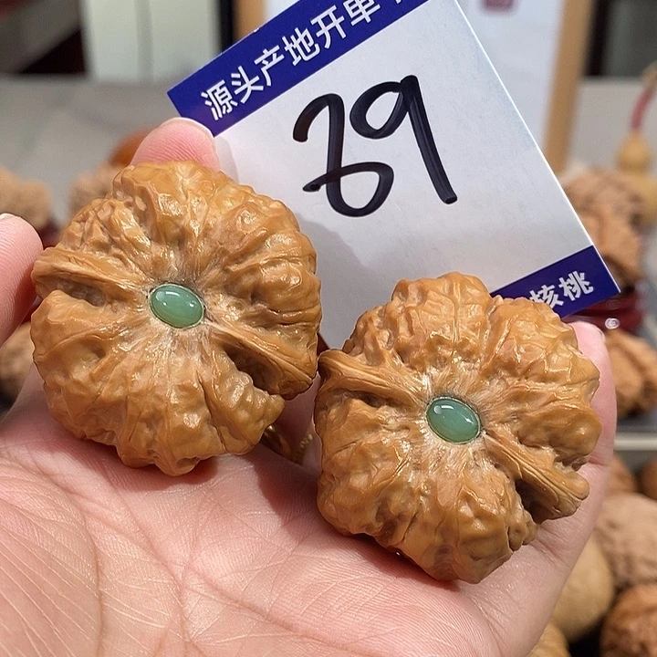 文玩核桃把件40.5镶嵌肉蛙89号