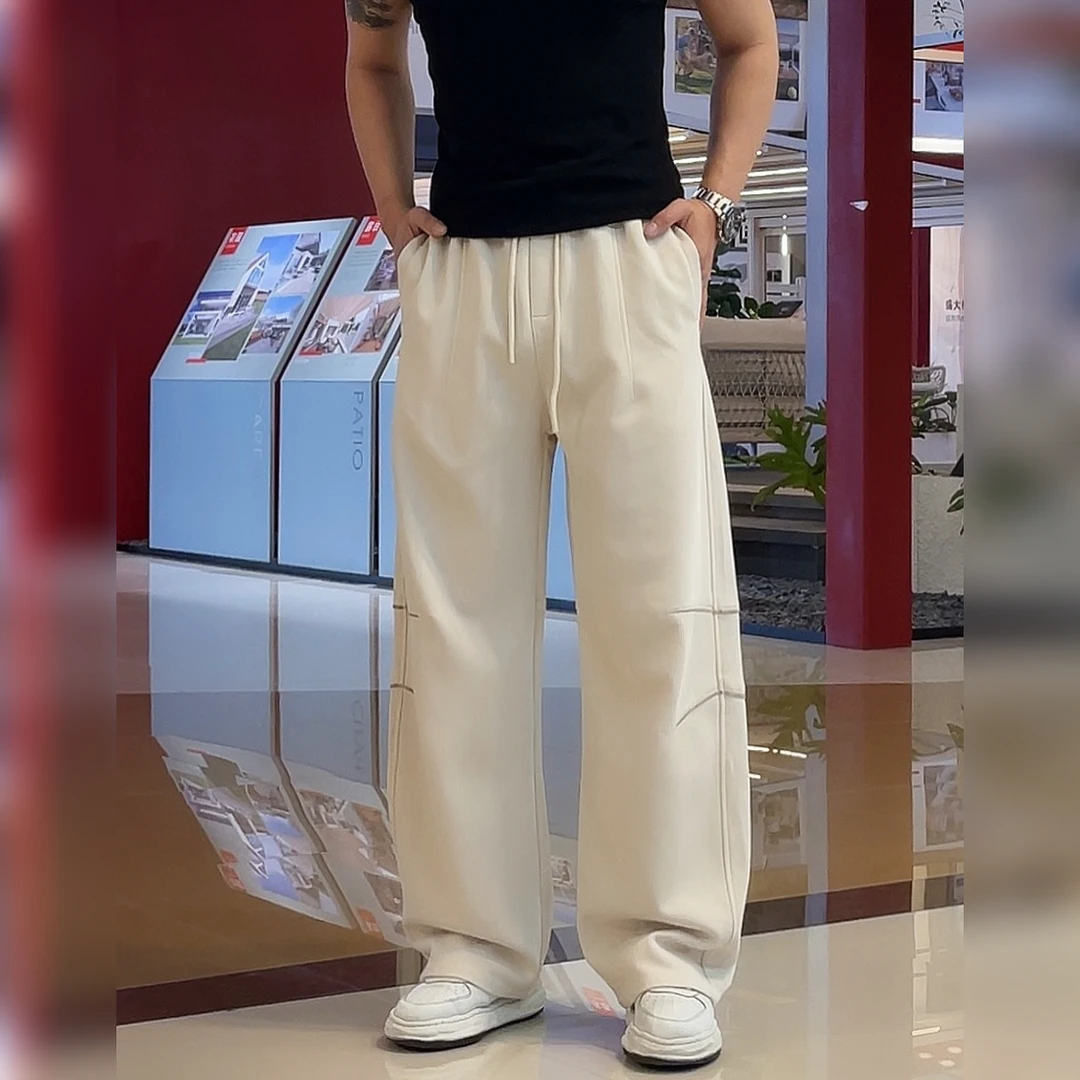 【衣工男】春季新款潮牌魔爪阔版卫裤日系宽松男女同款长裤 y79 MF