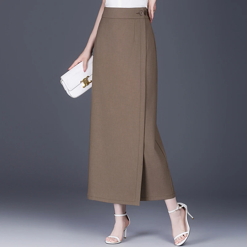 时尚修身显瘦半身裙女2025年新款A字裙减龄半身裙大码西装裙