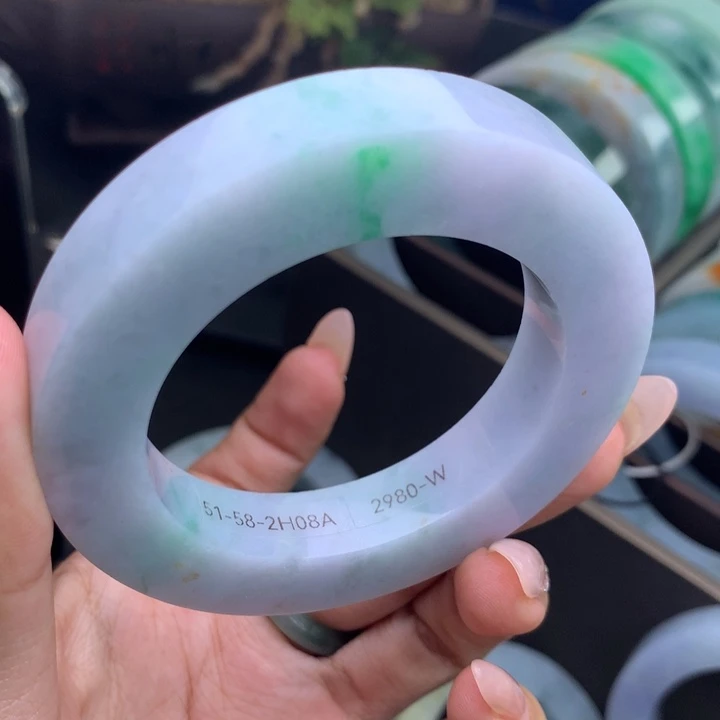 定制翡翠未镶嵌手镯不退不换正圈