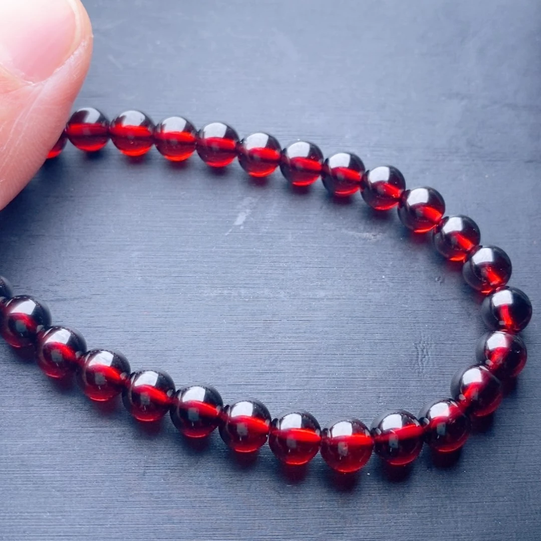 石榴石未镶嵌手链天然6毫米10a大漏