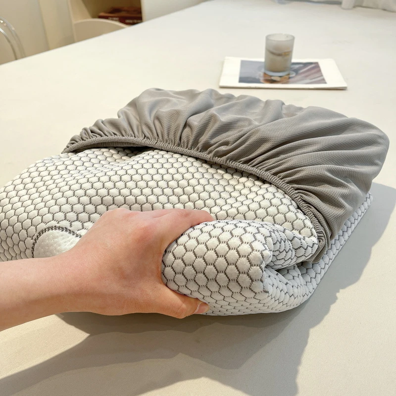 夏天专用A类冰凉豆豆凉感软席床笠三件套提花加厚冰丝单人双人席