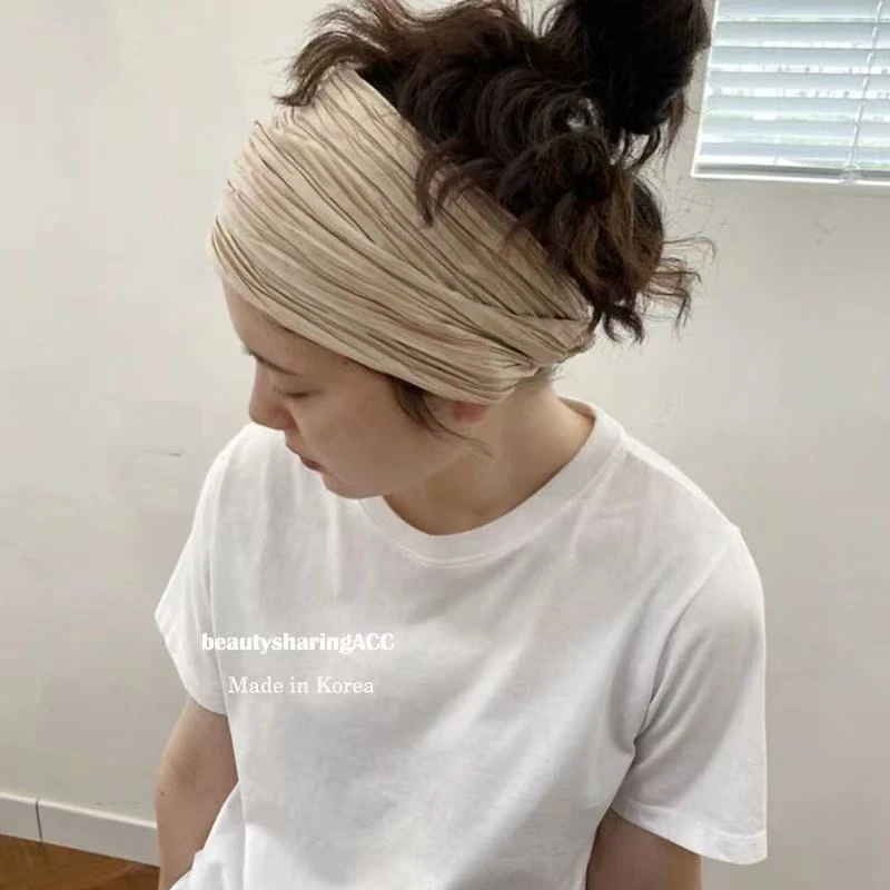 老吴的衣橱 复古百搭个性褶皱发带女FD05