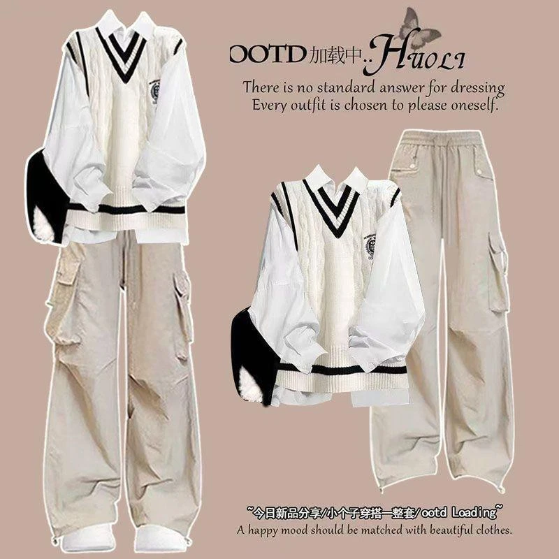 秋天洋气两件套爆款入秋裙子一整套ootd早秋韩系穿搭套装女秋装