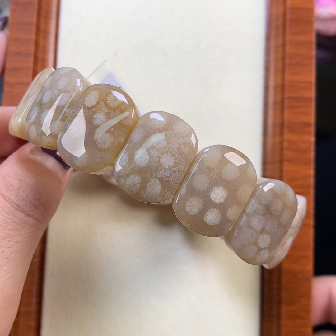 【闪购商品】颈饰未镶嵌硅化珊瑚（珊瑚玉）福利手牌（3号）