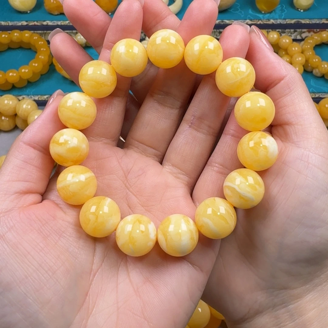 琥珀未镶嵌手链同料