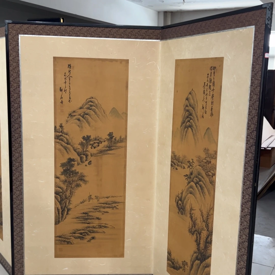 绘画屏风框画茶空间设计生活美学