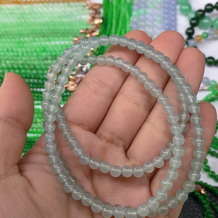 翡翠未镶嵌颈饰缅甸天然翡翠冰种项链5.2