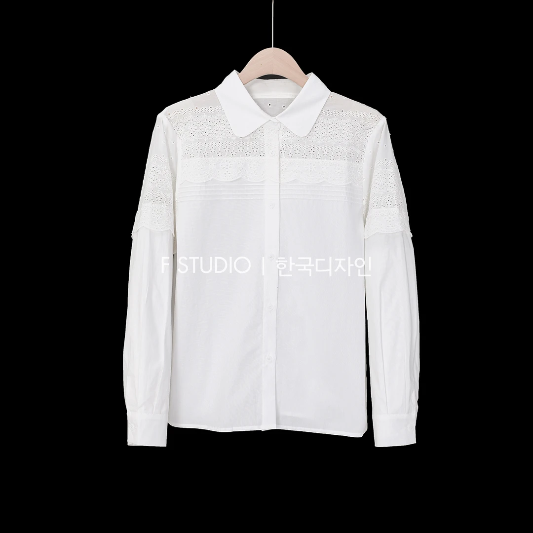 【花间琴弦】刺绣翻领衬衫FS305S002