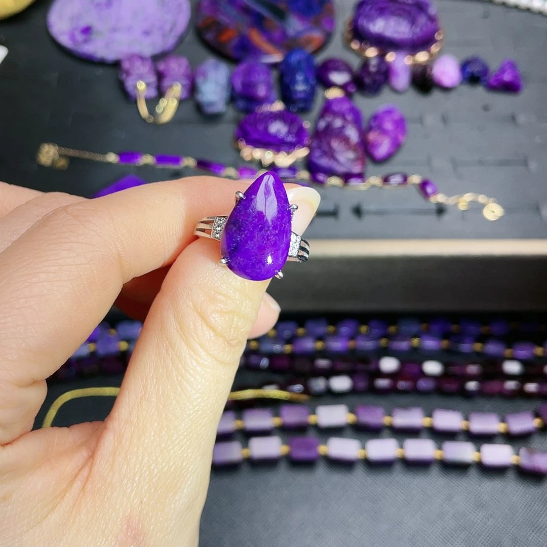 苏纪石（舒俱来）戒指银S925镶嵌